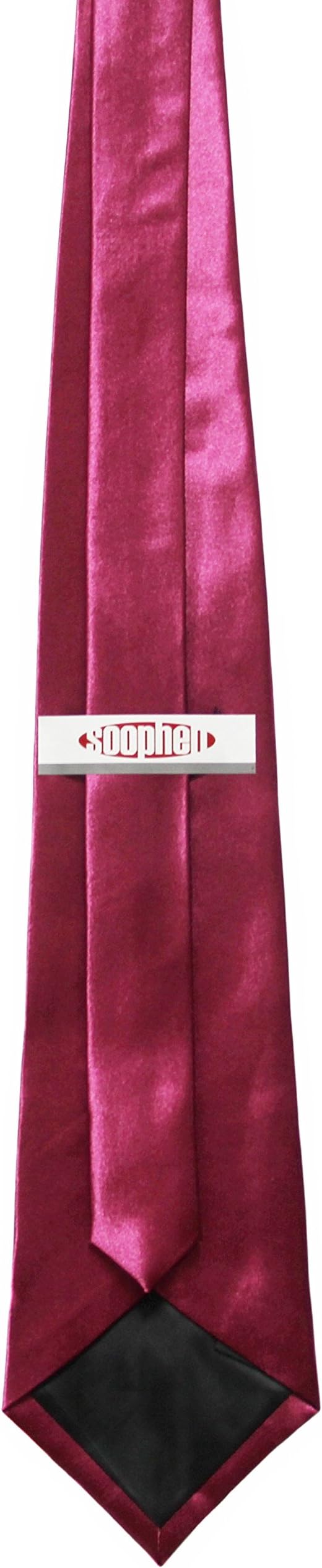 Soophen Mens Necktie 3.75" Tie Solid Color Ties