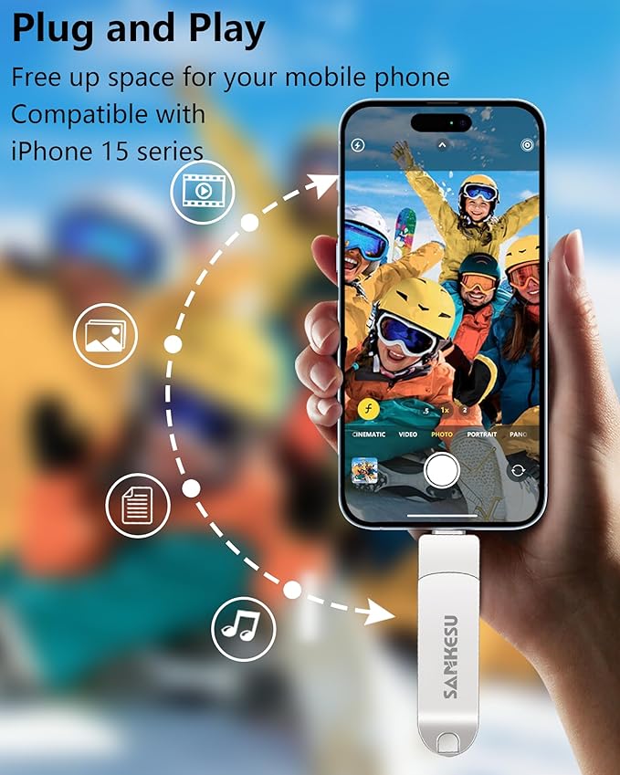 1TB USB C Flash Drive 3.1,Up to 500MB/s Read Speed, USB A and Type C OTG Thumb Drive, Dual Memory Sticks Compatible with Android Phones/PC/Laptop/Macs(Silver)