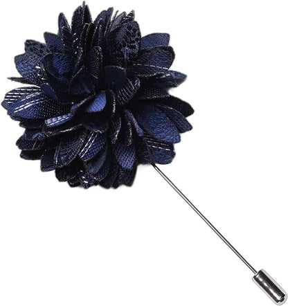 GUSLESON 3.15"（8cm） Mens Floral Tie and Lapel Pin Necktie Hankerchief Cufflinks Set for Men