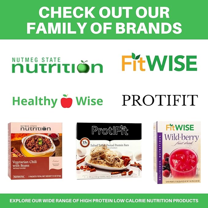 PROTIFIT - High Protein Fruit Flavored Powder Drink Mix, 15g Protein, Low Calorie, Sugar Free, Ideal Protein Compatible, 7 Servings Per Box (Strawberry Kiwi)
