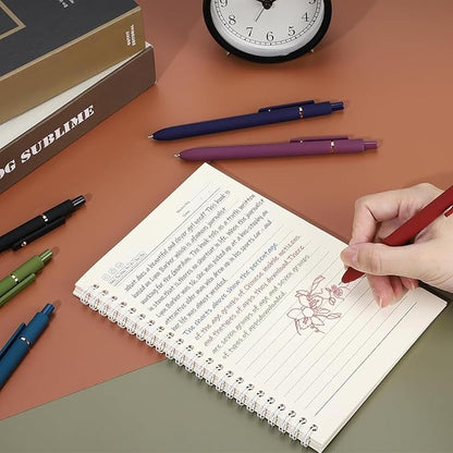 Colored Pens,6Pcs Colorful Gel Pens, Smooth Writing For Journaling, 0.5mm Fine Point,Ballpoint for Office School Supplies,Gifts for Women Men Student(Vintage)