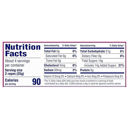 SweeTARTS Ropes, Candy, Watermelon Berry Collision, Soft and Chewy, 3.5 oz (Pack of 12)