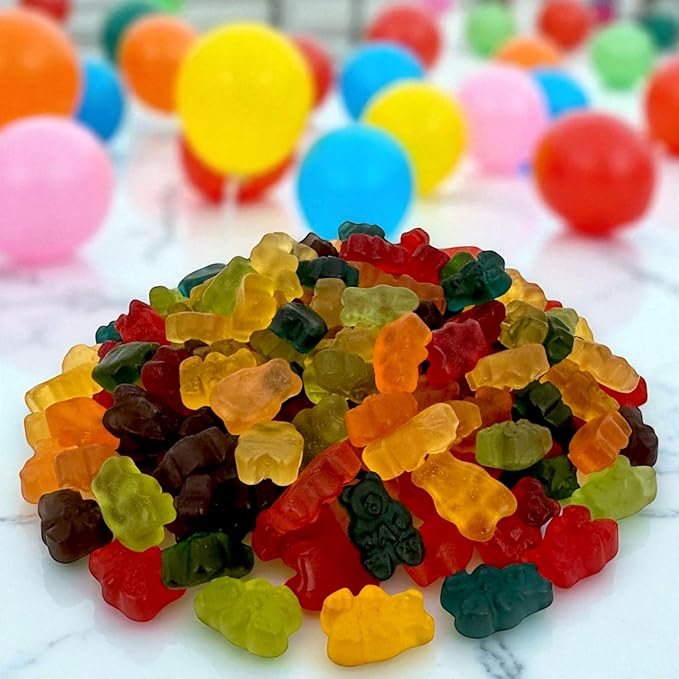 Irresistibly Delicious 12 Flavor Gummy Bears -1.5 lbs Lusciously Flavorful Soft & Chewy Candy Snack, Fruity Flavor Assortment-Great for Kids and Adults of All Ages(24 oz)