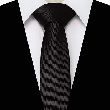 RBOCOTT 2.4" Solid Color Skinny Tie for Men Slim Necktie(6cm)