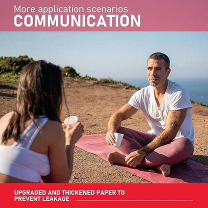 12 oz 500 Pack Paper Coffee Cups, Hot Disposable Paper Cups, Thickened Leak-Free White Coffee Cups for Hot and Cold Drinks