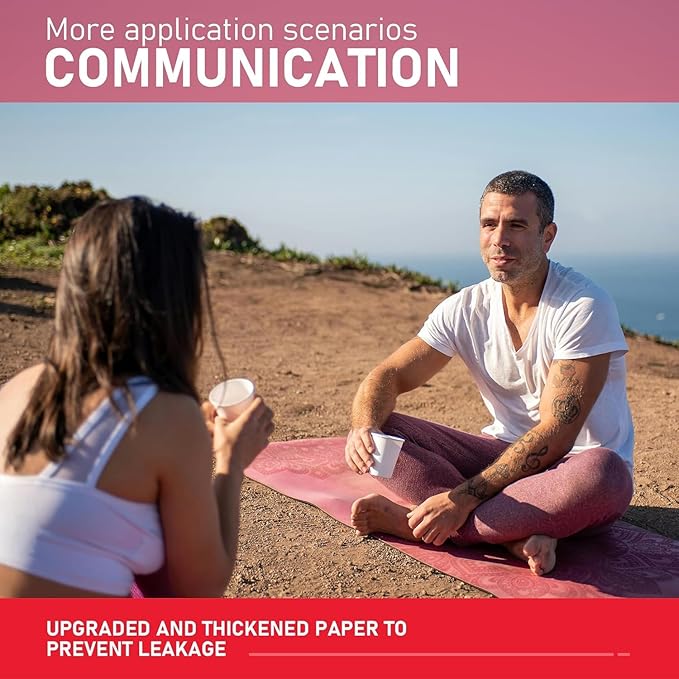 12 oz 300 Pack Paper Coffee Cups, Hot Paper Cups, Thickened Leak-Free White Disposable Coffee Cups for Hot and Cold Drinks