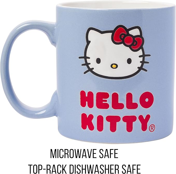 Silver Buffalo Sanrio Hello Kitty Wax Resist Ceramic Mug, 20 Ounces