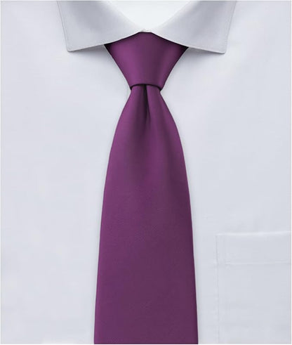 Jacob Alexander Solid Color Mens Tie - Soft-lined Necktie - Timeless Formal Look for Weddings and Business - (Regular Size)