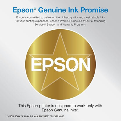 Epson Workforce Pro WF-7840 Wireless All-in-One Wide-Format Printer with Auto 2-Sided Print up to 13" x 19", Copy, Scan and Fax, 50-Page ADF, 500-sheet Paper Capacity, 4.3" Screen,Black