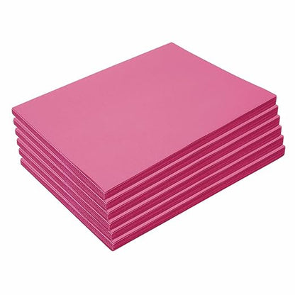 Colorations 9" x 12" Mediumweight Hot Pink Construction Paper - 300 Sheets, Bulk Pack Art Paper, Arts and Crafts, School Supplies, Drawing, Coloring, Painting, 3D Art Paper