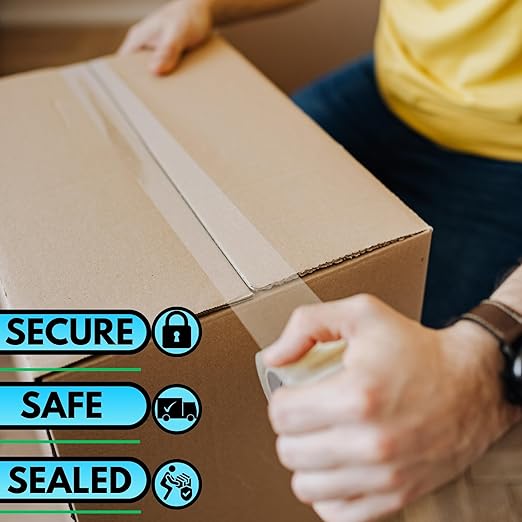 Packing Tape Clear Packaging Refill No Noise Heavy Duty Shipping Adhesive Quiet Dispenser Moving Supplies Boxes Mailing Strong Sealing Boxing Office Silent 60 Yds x 1.88" Wide x 2.7 Mil Thick 6 Rolls