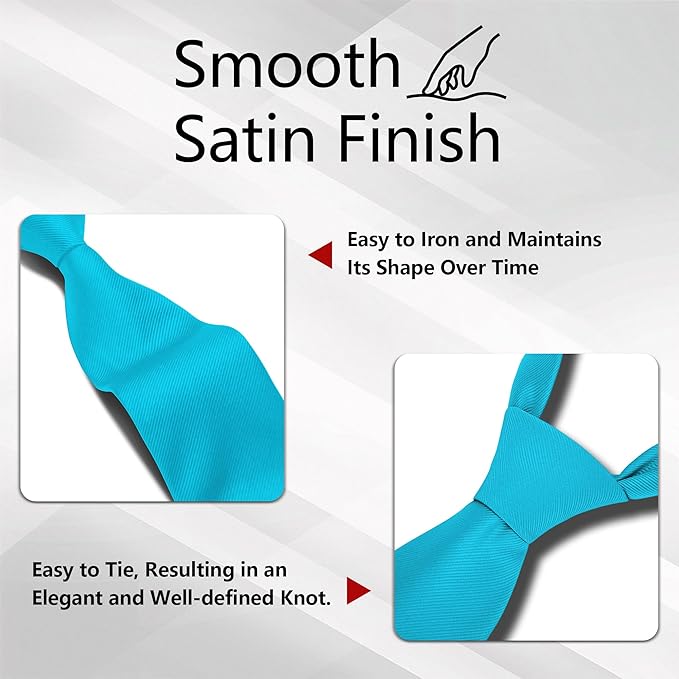 Fineknot Black Ties for Men, Formal Neckties for Men, Solid Color Mens Ties for Business, Wedding, Party, Mens Neck Tie