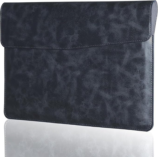 Leather Laptop Sleeve Compatible with MacBook Pro 14 Inch M4 M3 M2 M1 Pro/Max Case,Slim and Durable Waterproof Protective Cover for 13-14 Inch Notebook Computer Cover,Black