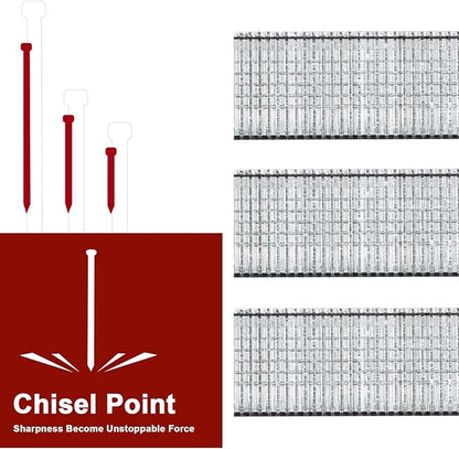 18 Gauge Brad Nails, 1000 Counts 5/8-inch 18 GA Brad Nails, Galvanized Nails for Nail Gun, Finishing Nail Gun Nails for Pneumatic, Electric Brad Nailer Gun