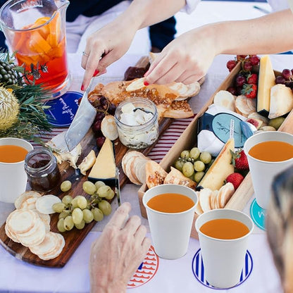 300 Count - 12 oz Paper Coffee Cups, Disposable Coffee Cups 12 oz, Thickened White Paper Cups for Hot or Cold Beverage, Home, Office, Party, Business, Events