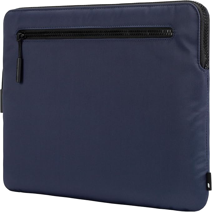 Incase Compact Laptop Sleeve with Flight Nylon - 16 Inch MacBook Pro and Laptop Case – Slim Computer Sleeve with Faux Fur Lining, Front Accessory Pocket with Zipper - Navy