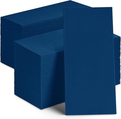 Disposable Dinner Napkins Blue Paper, [300 Pack] 12" x 17" 2-Ply Quilted Colored Blue Napkins For Wedding, Reception, Party Or Event