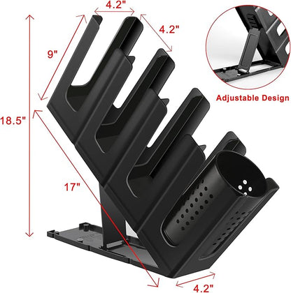 Paper Cup and Lid Holder with Straw Organizer, Disposable Coffee Cup Dispenser for Countertop Coffee Station Bar Restaurant Breakroom, Black