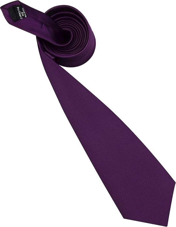 GUSLESON Classic New 3.15"（8cm） Men's Solid Color Necktie Wedding Business Tie + Gift Box
