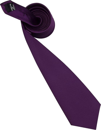 GUSLESON Classic New 3.15"（8cm） Men's Solid Color Necktie Wedding Business Tie + Gift Box