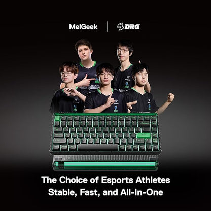 MelGeek MADE84 Pro Wired Keyboard, Hall Effect Magnetic Switch Gaming Keyboard, 75% Compact Rapid Trigger, Hot-Swappable, RGB Snap Tap & Adjustable Actuation, Online HIVE Custom (DF Green)