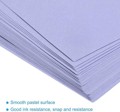 MECCANIXITY 75 Sheets A4 Colored Print Copy Paper 5.8" x 8.3" Origami Paper Printer Paper 80gsm for Printing, Document Copying, Art Craft,Light Purple