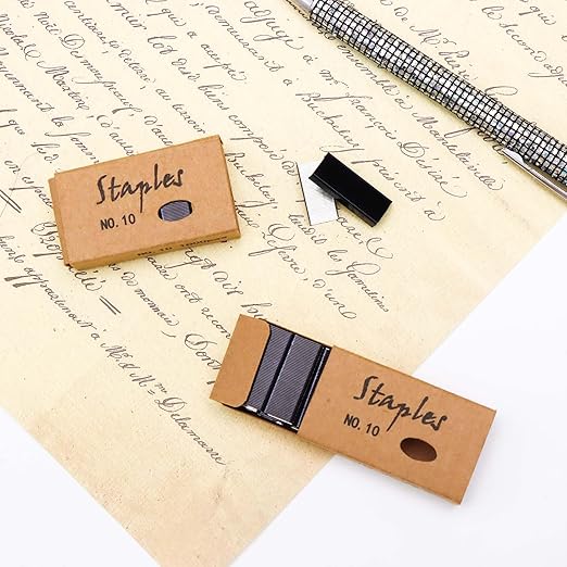 NatSumeBasics 4000 Black Staples - #10 Small Colored Staples for Mini Stapler, Smaller Than Standard Staple (Black)