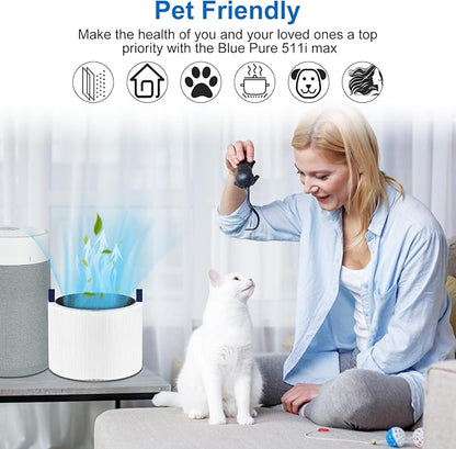 511i Max Filter Replacement Compatible with Blueair Blue Pure F5MAX, Blue Pure 511i Max Air Purifier, Silent Air Cleaner,Activated Carbon Filter, 2Packs