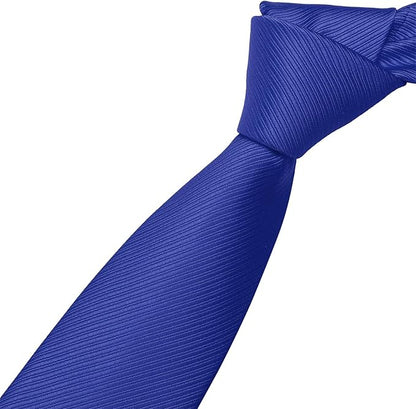 KOOELLE Men's Ties Solid Pure Color Plain Neckties Formal Black Ties For Men