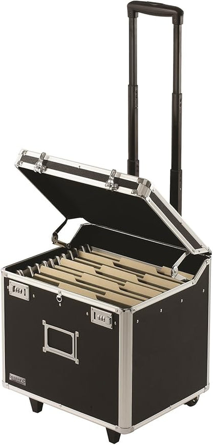Vaultz Locking Mobile Business Case, Letter Size, 11 x 14.75 x 13.75 Inches, Black (VZ00348)