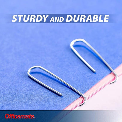 Officemate Premium #1 Paper Clips, 1,000 Paper Clips (10 Boxes of 100 Each) (99916) , Silver