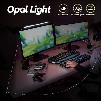 Led Desk Lamp for Office Home Computer Monitor Light Bar USB Powered Monitor Lamp Adjustable Color Temperature Brightness Laptop LED Screen Light Bar USB reading light bar for Game Reading Accessories