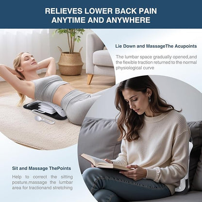 Back Stretcher for Lower Back Pain Relief,Adjustable Inversion Lumbar Traction Device,Lumbar Support Board for Spinal Decompression and Scoliosis,Ideal Mens Gifts&White Elephant Gifts