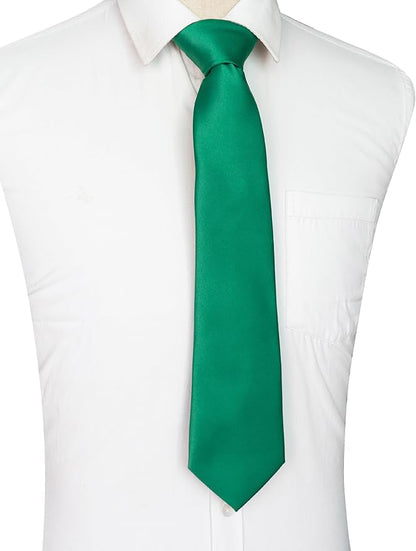 JEMYGINS Solid Color Tie Mens Necktie for Business and Wedding
