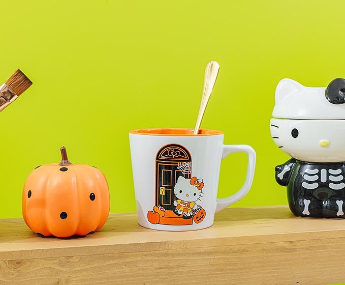 Silver Buffalo Sanrio Hello Kitty Halloween Ceramic Mug, 17.5 Ounces