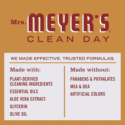 Mrs. MEYER'S CLEAN DAY Liquid Hand Soap, Cruelty Free & Biodegradable Hand Wash Made with Essential Oils, Apple Cider Scent, 12.5 Fl oz Bottle (Pack of 1)