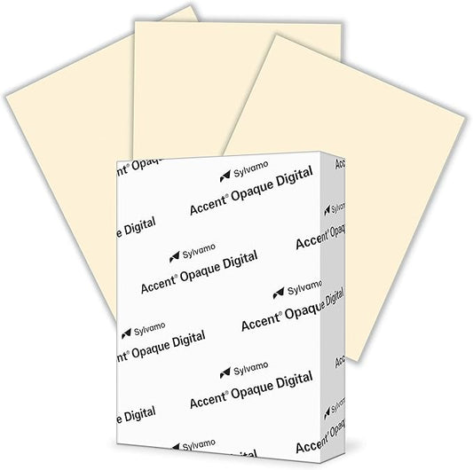 Accent Opaque Cream Printer Paper, 8.5” x 11” 28lb Bond/70lb Text Copy Paper – 500 Sheets (1 Ream) – Premium Computer Paper with Smooth Finish – 97 Bright, 104gsm – Warm White Copy Paper – 188176R