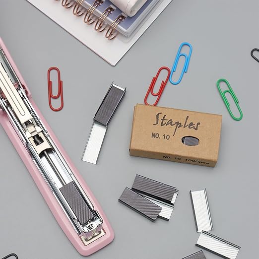NatSumeBasics 4000 Black Staples - #10 Small Colored Staples for Mini Stapler, Smaller Than Standard Staple (Black)