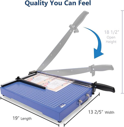 United Office Products T15 Commercial Guillotine Paper Trimmer, Sturdy Metal Base, 15" Cut Length, 15 Sheet Capacity, Paper Cutter for Offices, Schools and Crafts