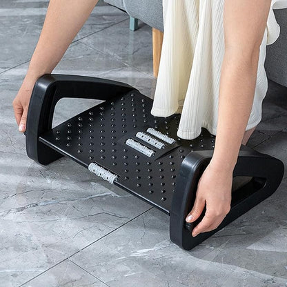 Under Desk Foot Stool Adjustable Height Ergonomic Desk Foot Rest with Anti Slip Design for Home Office Study Room Plastic Material