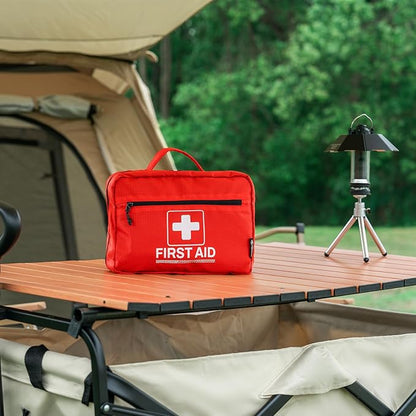 RHINO RESCUE 240 Piece All-Purpose First Aid Kit, Home & Office Professional Medical Supplies, Ideal for Emergency, School, Business, Car, Camping