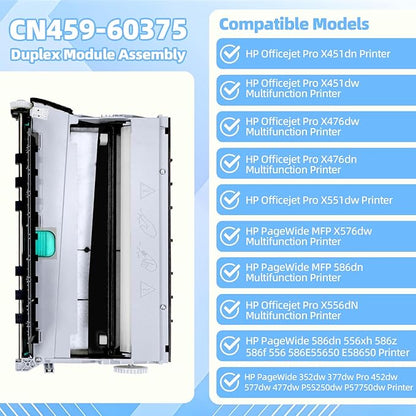 New CN459-60375 CN598-67004 Duplex Module Compatible with hp OfficeJet Pro X451 X452 X476 X477 X551 X552 X576 X577 X585, CN459-60377 Ink Waste Collection Unit Compatible with hp973 974 Printer