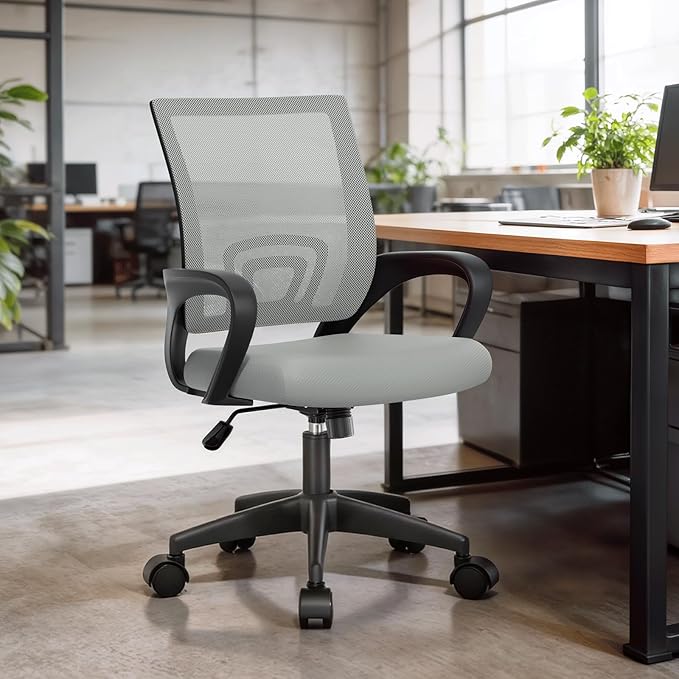Athena Collection Office Chair - 330Lbs, 2 Packs Breathable Mesh Desk Chair Thickness Cushion with Lumbar Support & Armrest, Rolling Swivel Adjustable Tilt Lock for Home Office/Gaming, Bedroom Study