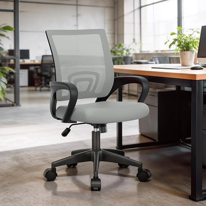 Athena Collection Office Chair - 330Lbs, 2 Packs Breathable Mesh Desk Chair Thickness Cushion with Lumbar Support & Armrest, Rolling Swivel Adjustable Tilt Lock for Home Office/Gaming, Bedroom Study