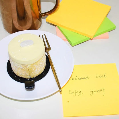 Sticky Notes 3x3 Inches,Bright Colors Self-Stick Pads, Easy to Stick for Home, Office, Notebook, 82 Sheets/pad