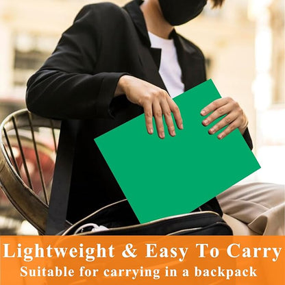 25Pcs Green Folders with Pockets,2 Pocket Folders Bulk,Holds 100 Sheets (50 per Pocket),Assorted Colors,Office Or School