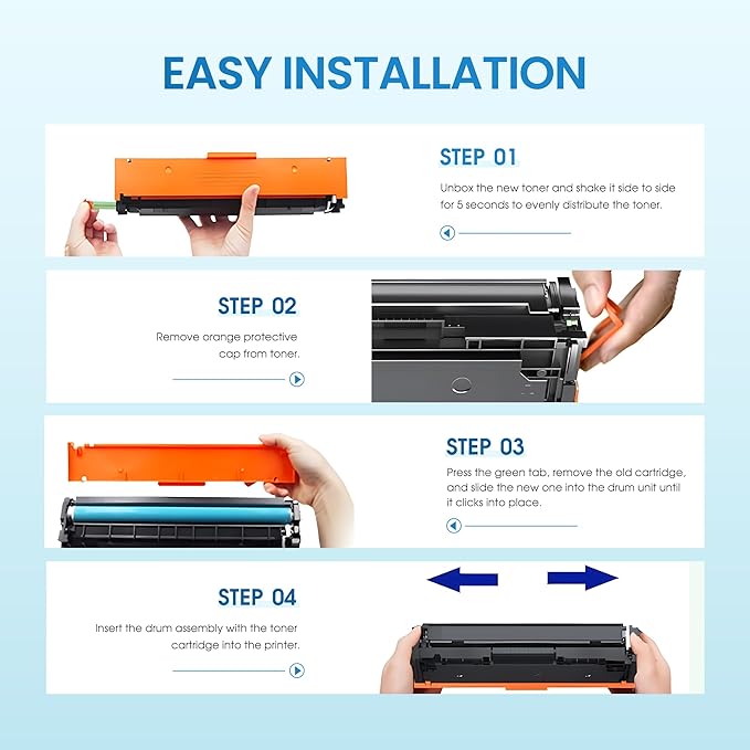 206A 206X Toner Cartridges Replacement for HP 206A 206X for Color Laserjet Pro MFP M283fdw M283cdw M283fdn M282mw Pro M255dw M255nw M283 M255 Printer | W2110A W2110X High Yield (BCMY)