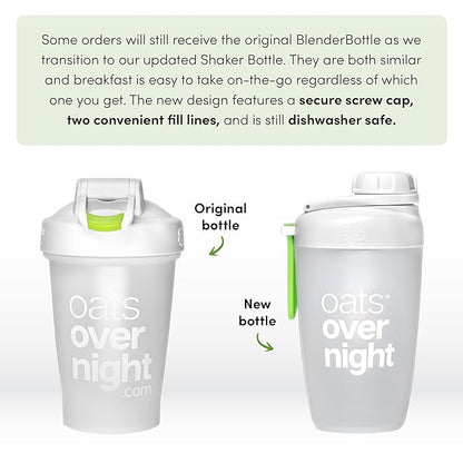 Oats Overnight Dessert Variety Pack - High Protein, High Fiber Breakfast Protein Shake - Gluten Free, Non GMO Protein Oatmeal - Salted Toffee, Chocolate Satin Pie & More (8 Pack + Shaker Bottle)