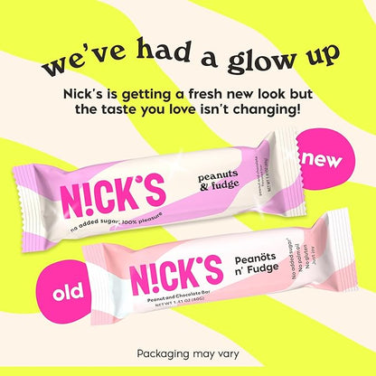 NICKS Peanuts n fudge Keto Chocolate Candy Bars No Added Sugar 180 Calories, 3.0 Net carbs, Gluten Free Sweets Low carb Candy Snack Bar (Multipack 15x40g)