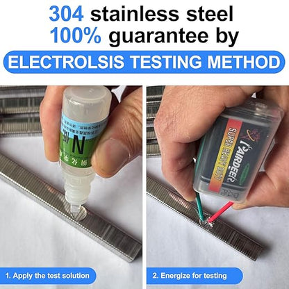 20 Gauge 304 Stainless Steel T/50 Staples - 3/8" Crown Upholstery Staples, 1/4"~9/16" Leg Length, 1008 Counts, Compatible with Staple Gun & T-50 Stapler (1/4"+5/16"+3/8"+1/2"+9/16"-5040 pcs)